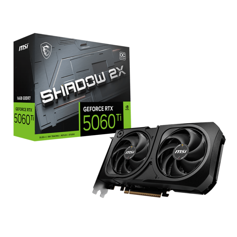 MSI GeForce RTX 5060 Ti 16G SHADOW 2X OC PLUS MSI GeForce RTX 5060 Ti 16G SHADOW 2X OC PLUS