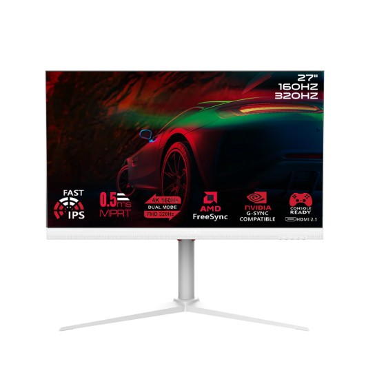 GAMEON GOSX27W Switch X Series 27" Dual Switch 4K UHD 160Hz/FHD 320Hz - White