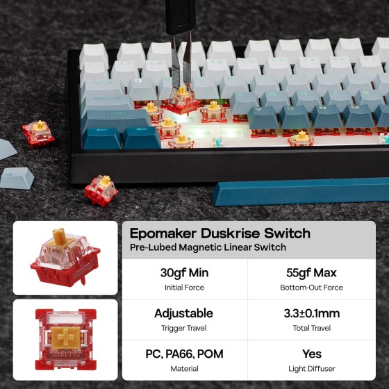 EPOMAKER G84 HE 75% Blue White
