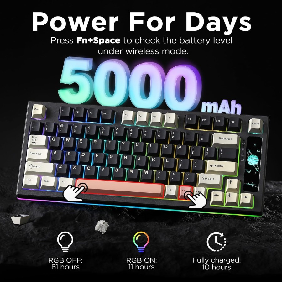 YUNZII RT80 Black Hall Effect 8K Rapid Black