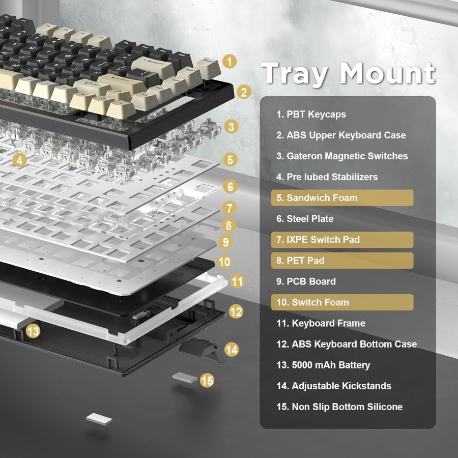 YUNZII RT80 Black Hall Effect 8K Rapid Black