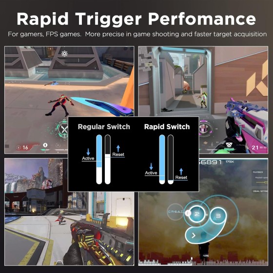 YUNZII RT80 Black Hall Effect 8K Rapid Black