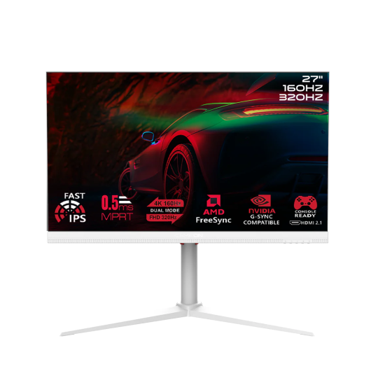 GAMEON GOSX27W Switch X Series 27" Dual Switch 4K UHD 160Hz/FHD 320Hz - White