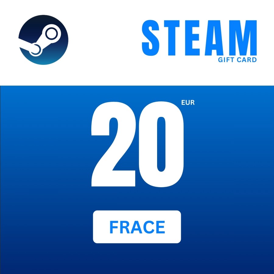 Steam Wallet Gift Card 20 EUR Steam Key FRANCE