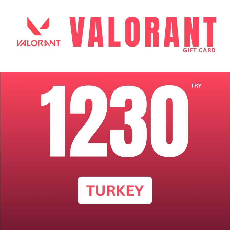 Valorant Gift Card 1230 TRY Riot Games Key TURKEY